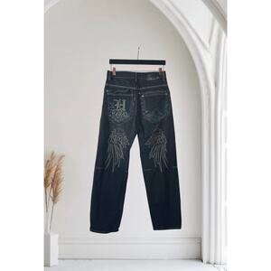 Man Loose Jeans Hiphop Skateboard Denim Pants Size 30